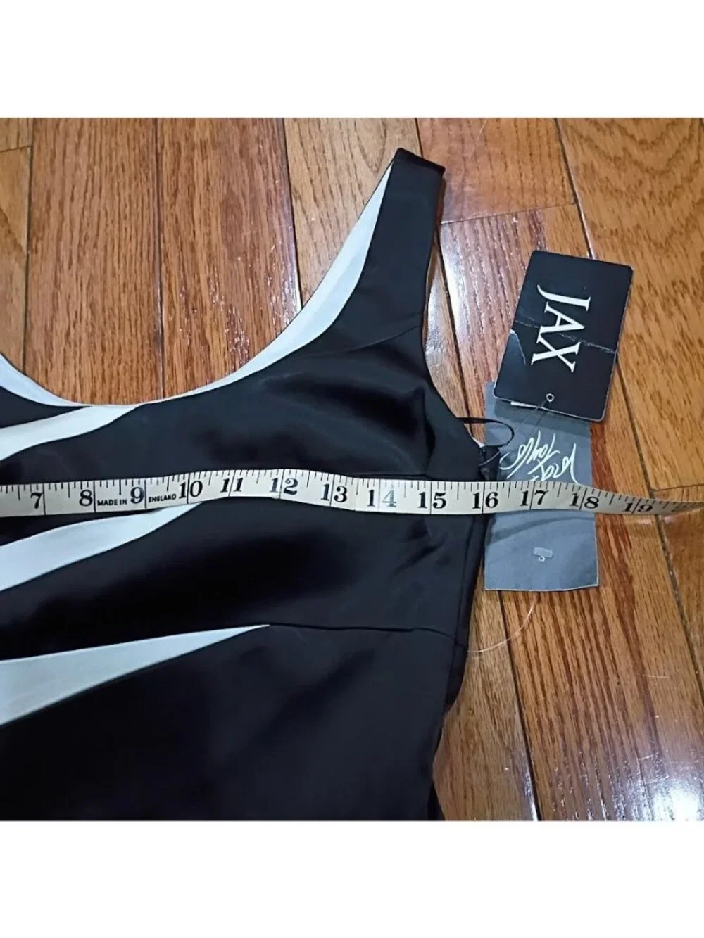 Jax Black & White Sleeveless Bodycon Dress Size 6 With Tags - Picture 8 of 13